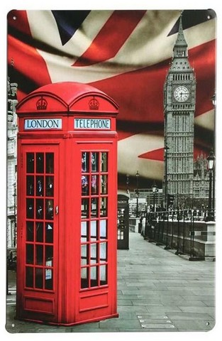 Decoratiune de perete Red Kiosk