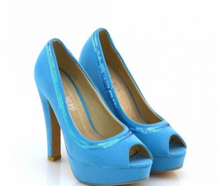 PANTOFI DAMA ALBASTRI PIELE ECO