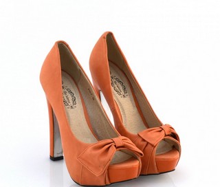 PANTOFI DAMA ORANGE PIELE ECO