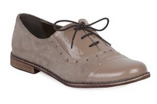 PANTOFI OXFORD GREJ DIN PIELE NATURALA