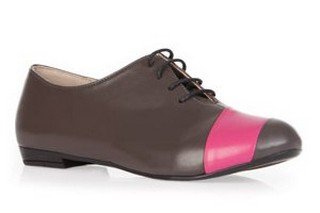 PANTOFI OXFORD GRI CU CICLAM DIN PIELE NATURALA