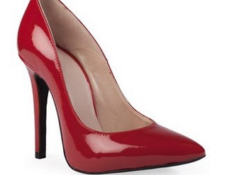 PANTOFI STILETTO ROSII DIN PIELE LACUITA