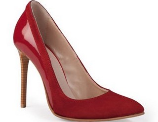 PANTOFI STILETTO ROSII DIN PIELE NATURALA