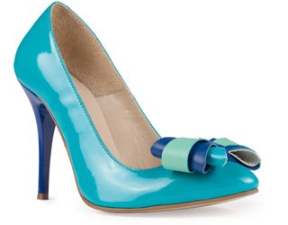 PANTOFI STILETTO TURQUOISE DIN PIELE