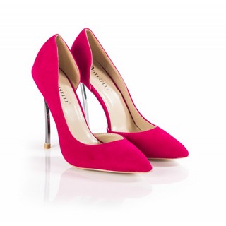 Pantofi dama fuchsia cu toc inalt Sacadei