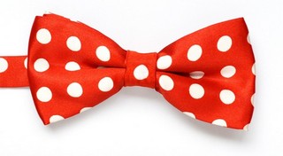 Papion copii rosu cu buline albe