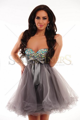 Rochie Sherri Hill 21190 Grey
