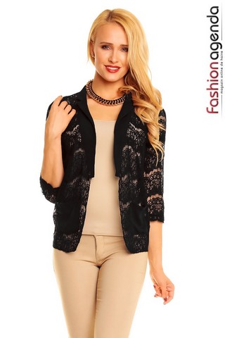 Bolero Negru cu Dantela Ralphie