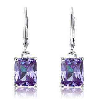 Cercei Luxury Purple Simulated Sapphire 925 Argint