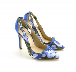 Pantofi Flower Albastri