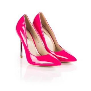 Pantofi dama fuchsia cu toc