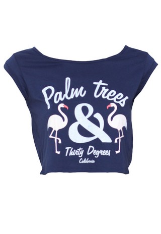 TRICOU BERSHKA NATE DARK BLUE