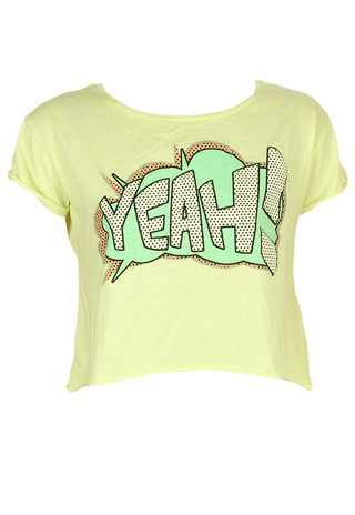 TRICOU BERSHKA NIGHTY LIGHT YELLOW