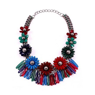 Colier colorat cu flori mari MISCHA