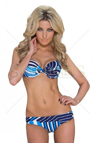 Costum De Baie Settled Lines Blue