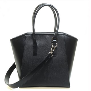 Geanta mare de mana neagra de dama YVY BAGS cu fermoar