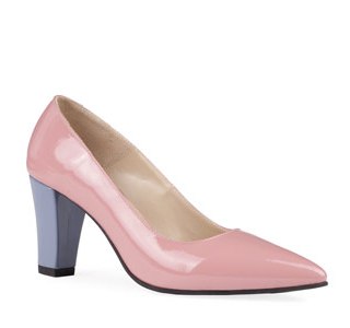 PANTOFI ROZ INCHIS CU ALBASTRU DIN PIELE LACUITA P113