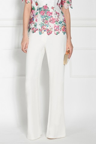 Pantaloni NISSA P6817 de dama crem