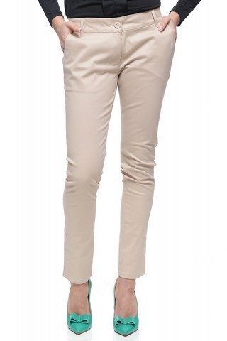 Pantaloni casual de dama YEPME conici bej