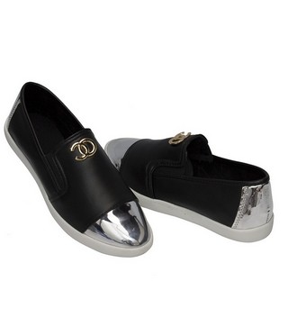 Pantofi casual dama negru cu argintiu Erica