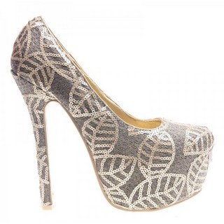 Pantofi cu paiete gold Juandalynn