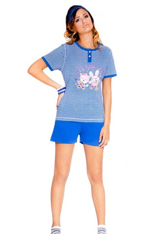 Pijama Albastru Buccia de Mela