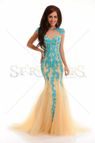 Rochie Sherri Hill 1927 Turquoise