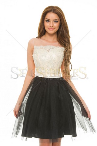 Rochie LaDonna Glittery Desire Nude