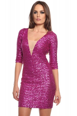 Rochie fuchsia Carmencita