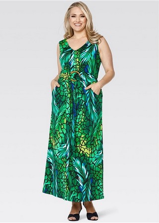 Rochie maxi verde