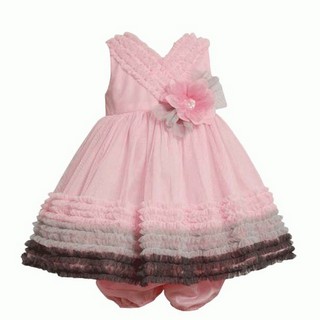 Rochita Bonnie Jean Baby cu aplicatii volanase