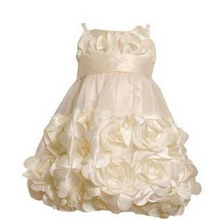 Rochita Bonnie Jean cu imprimeu floral in relief alba