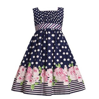 Rochita Bonnie Jean cu imprimeu floral si buline