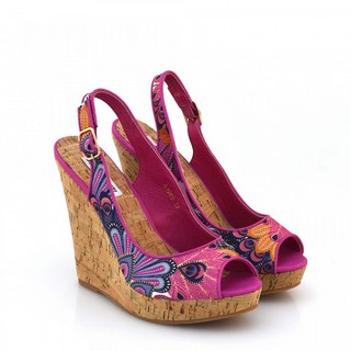 Sandale dama cu platforma Seaside fuxia