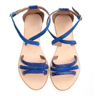 Sandale din piele naturala HEEL2TOE albastre