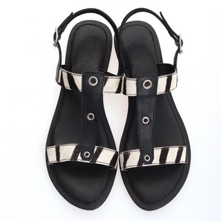 Sandale din piele naturala HEEL2TOE negre