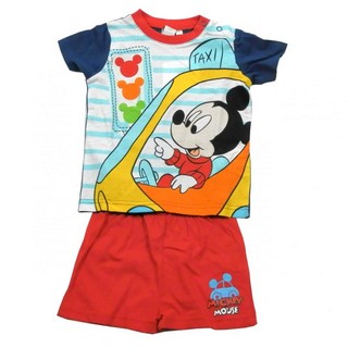 Set tricou cu maneci scurte si pantaloni scurti Disney Mickey Mouse