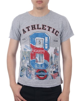Tricou barbati gri
