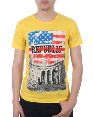 Tricou barbati galben