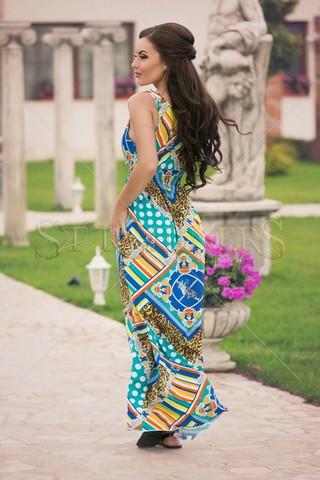 Rochie MissQ Rich Print Blue - spate