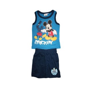 Pijama fara maneci Disney Mickey Mouse Albastru