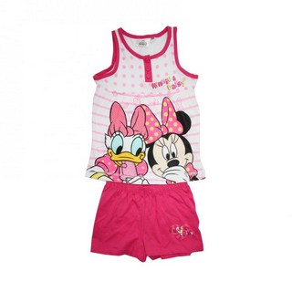 Pijama fara maneci Disney Minnie Mouse Fucsia