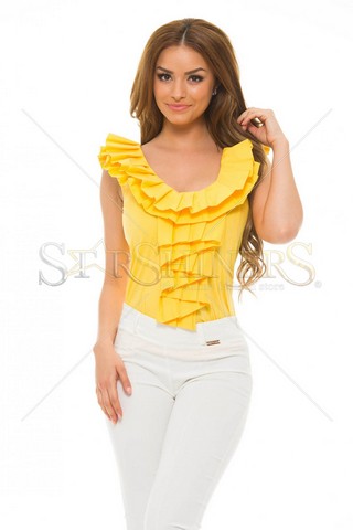Top PrettyGirl Frilled Yellow