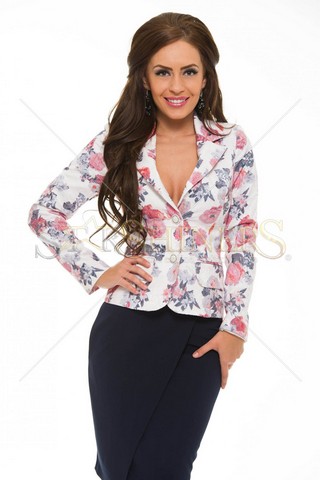 Sacou LaDonna Natural Flowers White