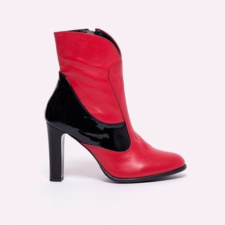 Botine dama de piele cu toc Verity