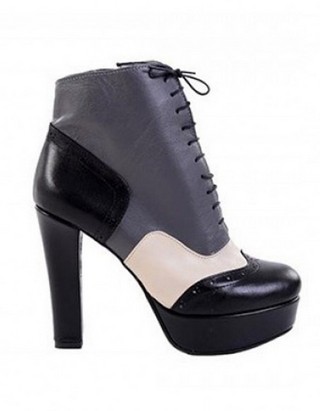 Botine in doua culori