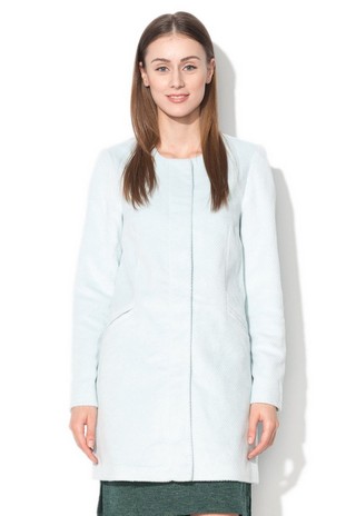 Palton bleu striat Money Vero Moda