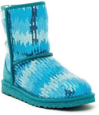 UGG Classic Short Sparkle Wave Genuine Sheepskin Lined Boot