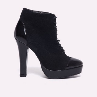 Botine dama de piele cu toc si platforma Jayla