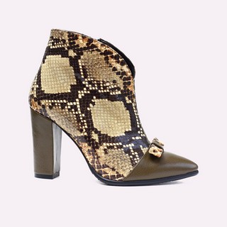 Botine dama din piele cu toc Dipda